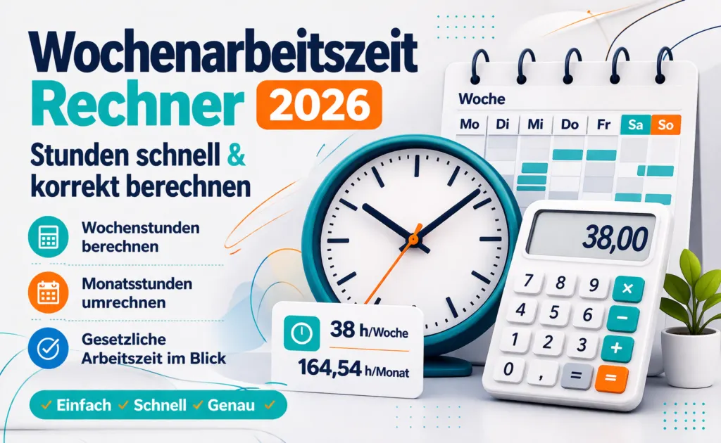 Wochenarbeitszeit Rechner 2026